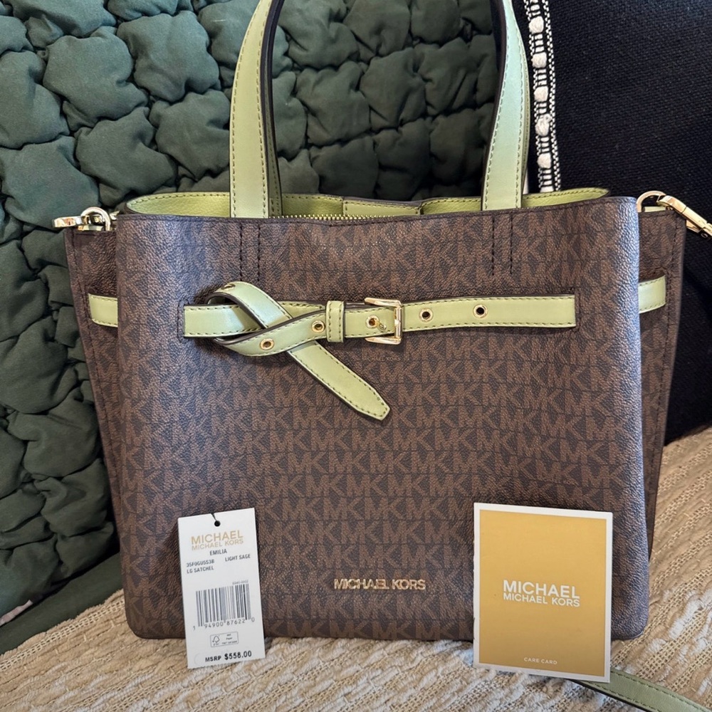 Michael Kors Olive and Chocolate Tote